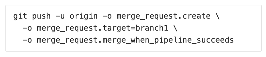 Push and merge when pipeline succeeds