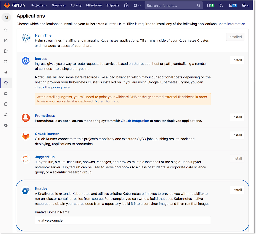 Easily deploy and integrate Knative with GitLab