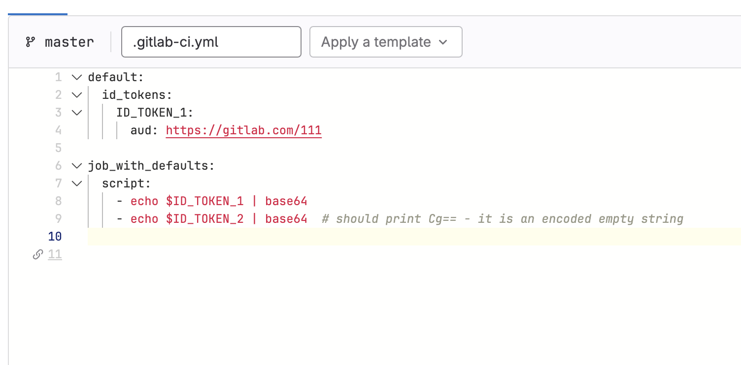 Set `id_token` globally and eliminate configuration for individual jobs