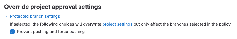 Allow compliance teams to prevent pushing and force pushing into protected branches